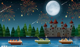 动漫夜空壁纸,夜空壁纸下的梦幻世界